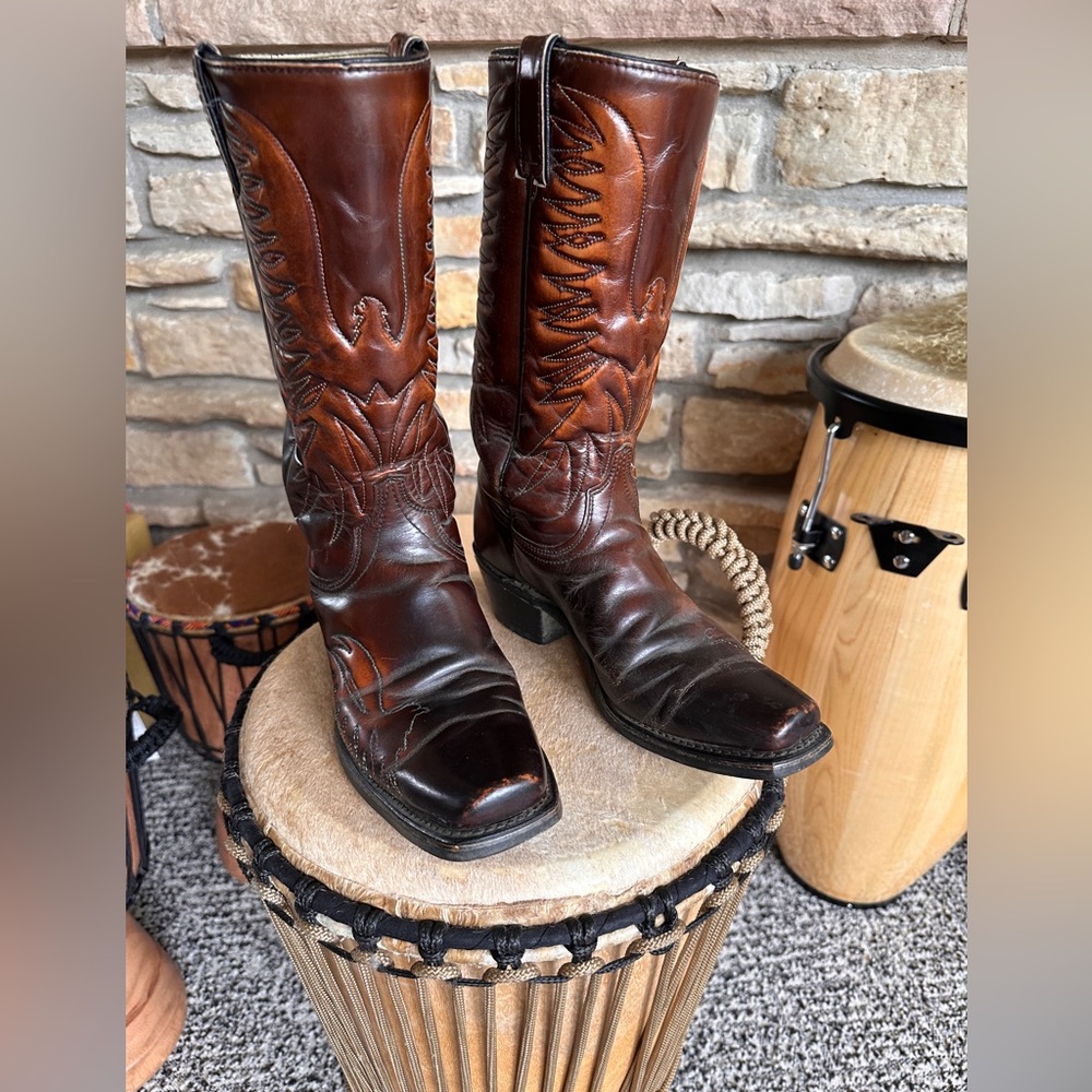Wrangler Tan Cowboy Boots Firebird Vintage Rare 8D Men’s (Women’s 9.5)